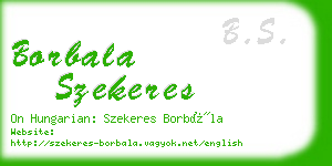 borbala szekeres business card